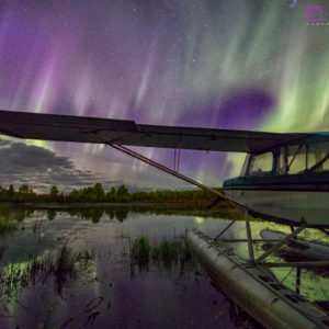 Aurora Dances above Floatplane #1