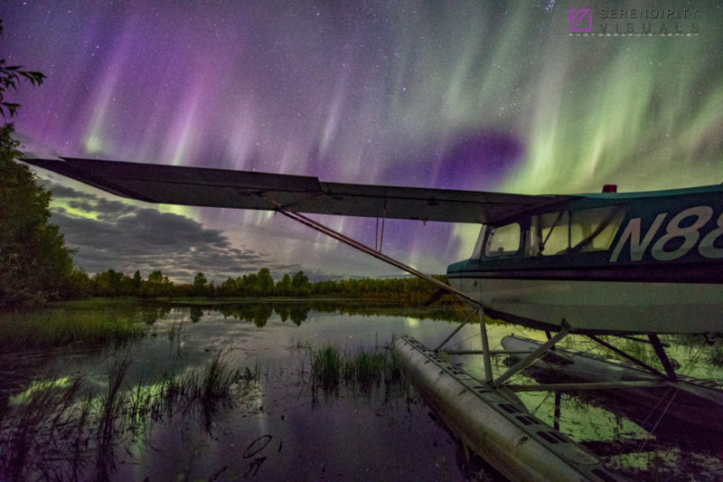 Aurora Dances above Floatplane #1